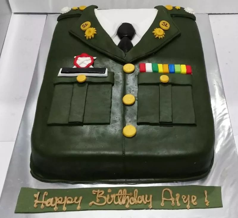 Army Themes Birthday Cake  2kg
